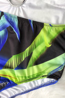Maillot de bain une pièce imprimé à col licou