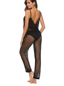 Pantalon de bain taille haute découpé