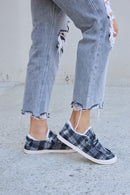 Zapatillas planas de felpa a cuadros de Forever Link