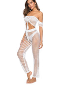 Pantalon de bain taille haute découpé