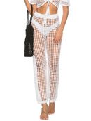 Pantalon de bain taille haute découpé