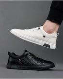 LUXE II Zapatillas de deporte con cordones de cuero genuino para hombre