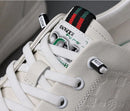 LUXE II Zapatillas de deporte con cordones de cuero genuino para hombre