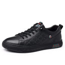 LUXE II Zapatillas de deporte con cordones de cuero genuino para hombre
