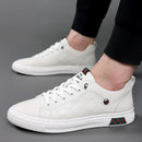 LUXE II Zapatillas de deporte con cordones de cuero genuino para hombre