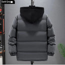 DEIN Men's Winter Harajuku Solid Parkas Coat