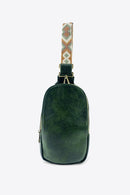 Sac à bandoulière en cuir PU à motif aléatoire