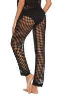 Pantalon de bain taille haute découpé