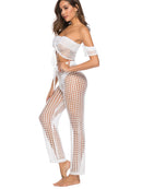 Pantalon de bain taille haute découpé