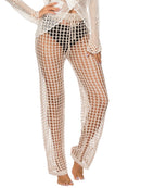 Pantalon de bain taille haute découpé