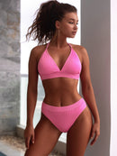 Ensemble de bikini noué à col licou