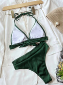 Ensemble de bikini noué à col licou