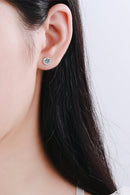 Boucles d'oreilles tiges rondes en moissanite