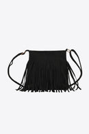 Sac à bandoulière en cuir PU avec franges