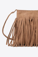 Sac à bandoulière en cuir PU avec franges