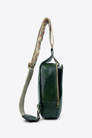 Sac à bandoulière en cuir PU à motif aléatoire