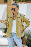 Veste en jean effet vieilli à ourlet brut