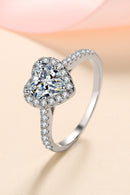 Bague en forme de cœur Moissanite 1 carat