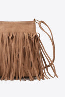 Sac à bandoulière en cuir PU avec franges