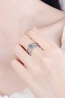 Bague entrecroisée Moissanite 1 carat