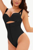 Body sculptant zippé à bretelles réglables pleine taille