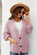 Cardigan à épaules tombantes en tricot gaufré