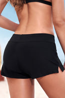 Bas de maillot de bain pleine taille avec cordon de serrage contrasté