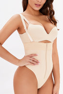Body sculptant zippé à bretelles réglables pleine taille