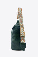 Sac à bandoulière en cuir PU à motif aléatoire