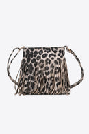 Sac à bandoulière en cuir PU avec franges