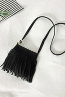 Sac à bandoulière en cuir PU avec franges