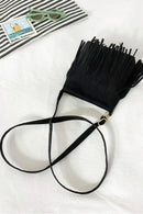Sac à bandoulière en cuir PU avec franges