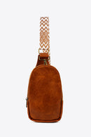 Sac à bandoulière en cuir PU à motif aléatoire
