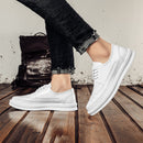 Mocasines planos de piel serraje para hombre