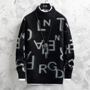 Pull en cachemire à imprimé lettre pour hommes