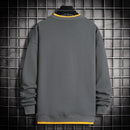 OEIN Sudadera de dos piezas falsa informal para hombre