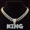 Collar con colgante KING para hombre