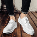 Mocasines planos de piel serraje para hombre