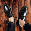 Mocasines planos de piel serraje para hombre