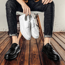Mocasines planos de piel serraje para hombre