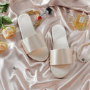 Pantoufles de mariée en satin pour femmes