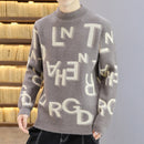 Pull en cachemire à imprimé lettre pour hommes