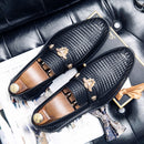 Mocasines Brogues de cuero hechos a mano con estilo para hombres