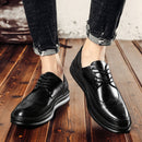 Mocasines planos de piel serraje para hombre