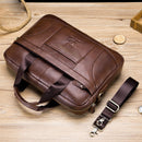 BULLCAPTAIN Porte-documents d'affaires en cuir véritable pour homme