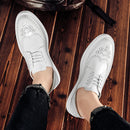 Mocasines planos de piel serraje para hombre