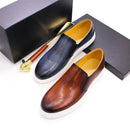 BREX Chaussures bateau formelles en cuir pour homme
