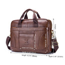 BULLCAPTAIN Porte-documents d'affaires en cuir véritable pour homme