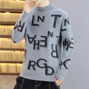 Pull en cachemire à imprimé lettre pour hommes