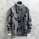 Pull en cachemire à imprimé lettre pour hommes